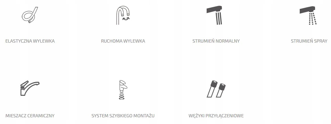 BATERIA POGO PLUS ZLEWOZMYWAKOWA CZARNA ELESTYCZNA Linia Pogo Plus