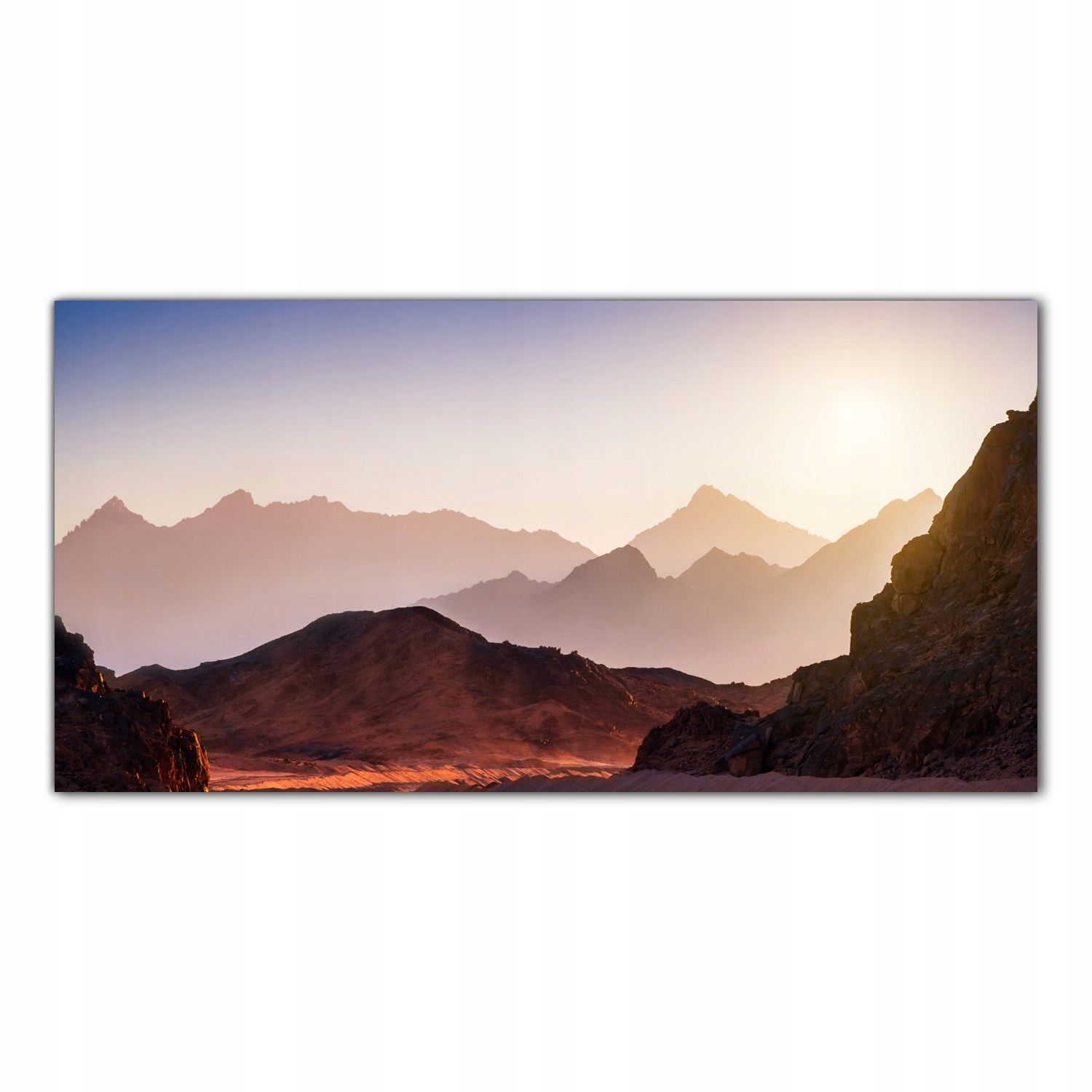 Hory Západ Slunce 120x60 Sklo lacobel do kuchyně