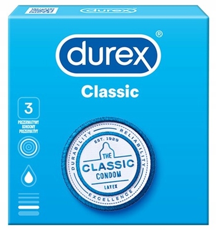 

Prezerwatywy Durex Classic 3 Sztuki