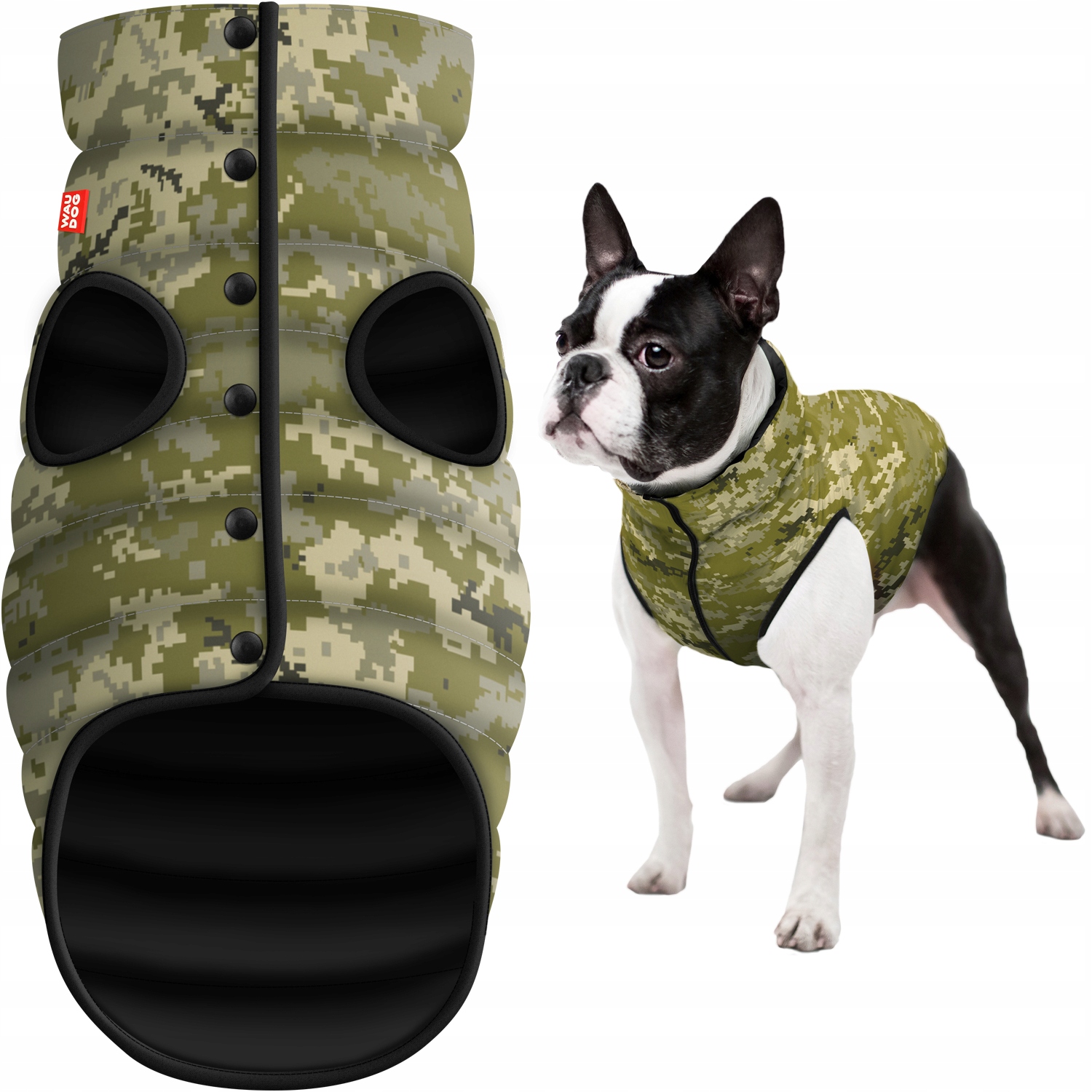 Levně Bunda pro psa Waudog Clothes, vzor Military, r. Xs/s (S35)