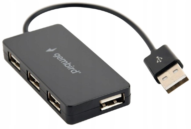 

Hub 4-port 4x Usb Gembird rozdzielacz płaski kabel