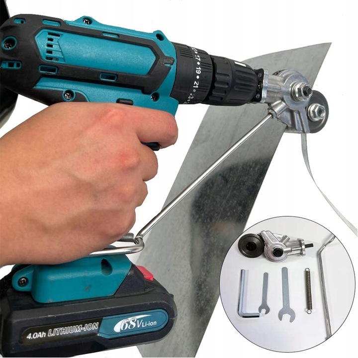 ADAPTER NAKŁADKA PRZYSTAWKA DO CIĘCIA BLACHY METALU NA WIERTARKĘ KOŃCÓWKA Marka inna