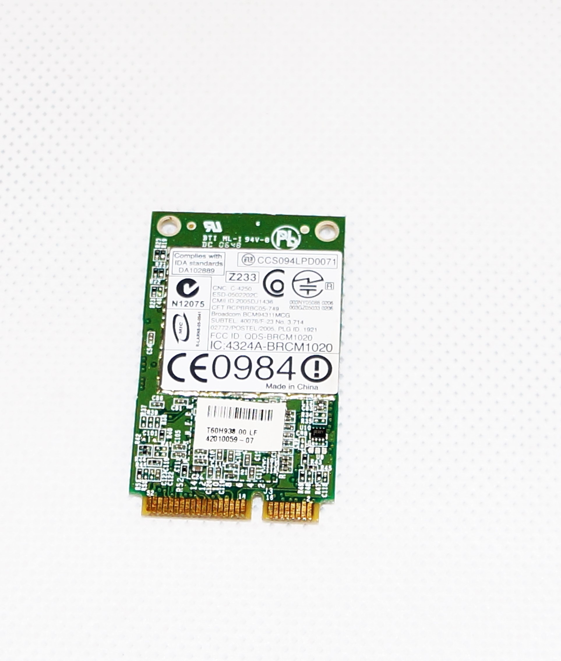 WiFi BROADCOM DW1390 Kod producenta WiFi BROADCOM DW1390
