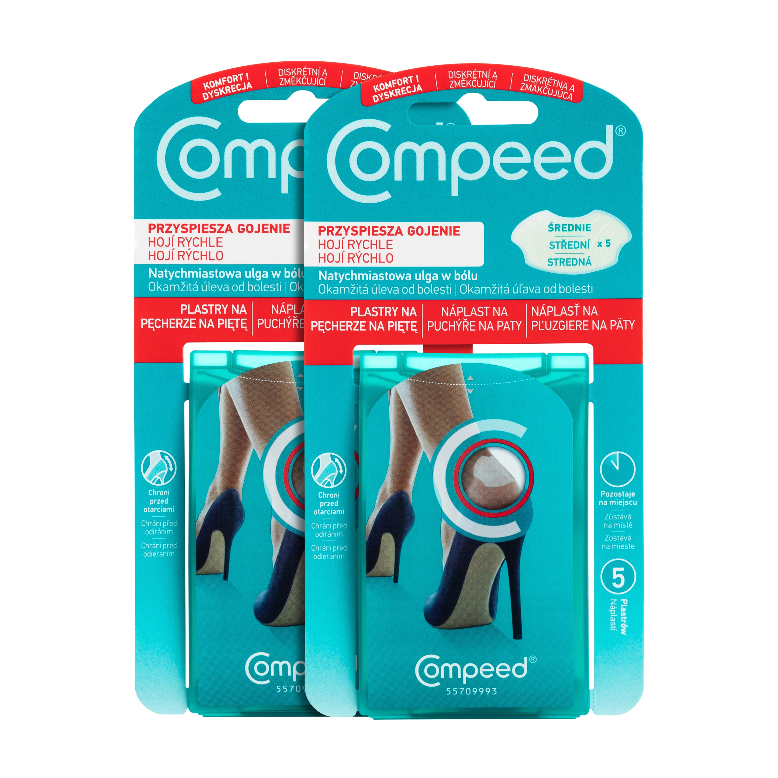 

Compeed plastry na pęcherze pięta średnie 5szt x2