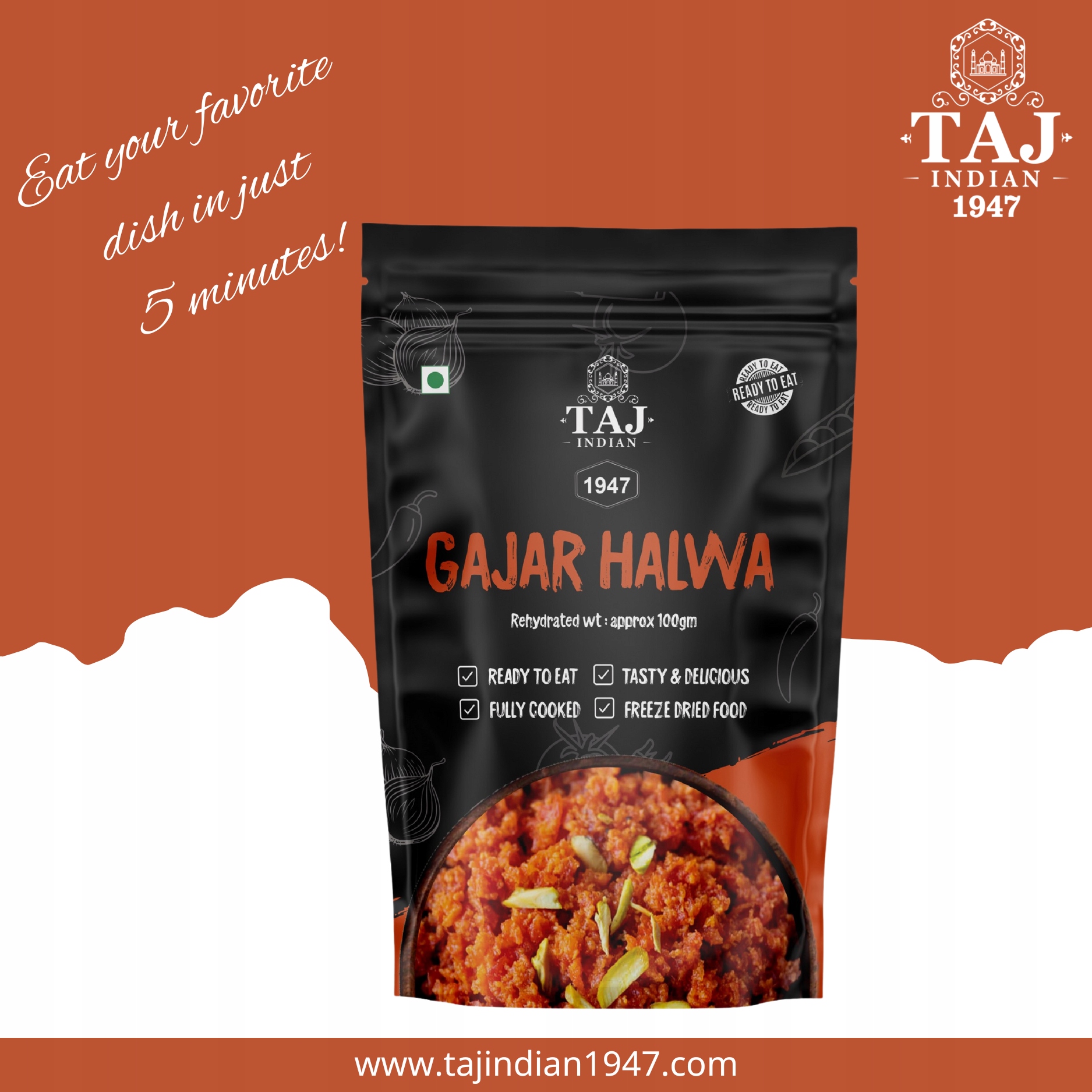 TAJ INDIAN 1947 GAJAR HALWA 200G