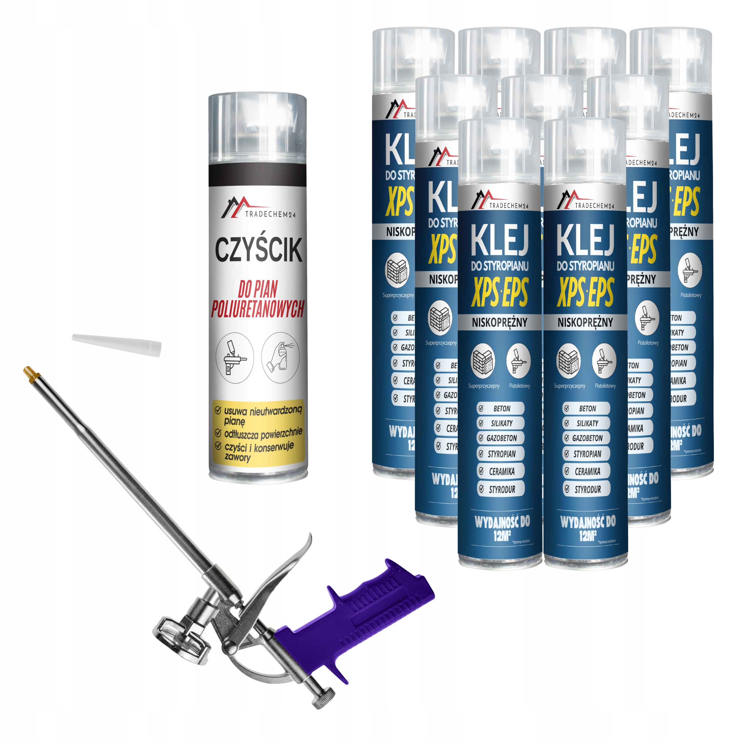 Lepidlo Na Polystyren Xps Eps Pěna Čistič Pistole