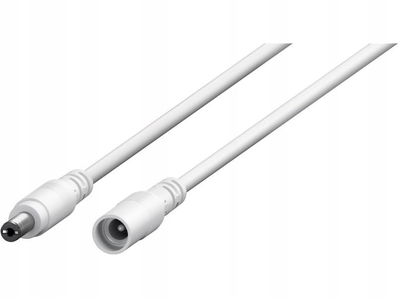 Kabel przedłużający DC, 5 m, biały - Długość kabla 5 m
