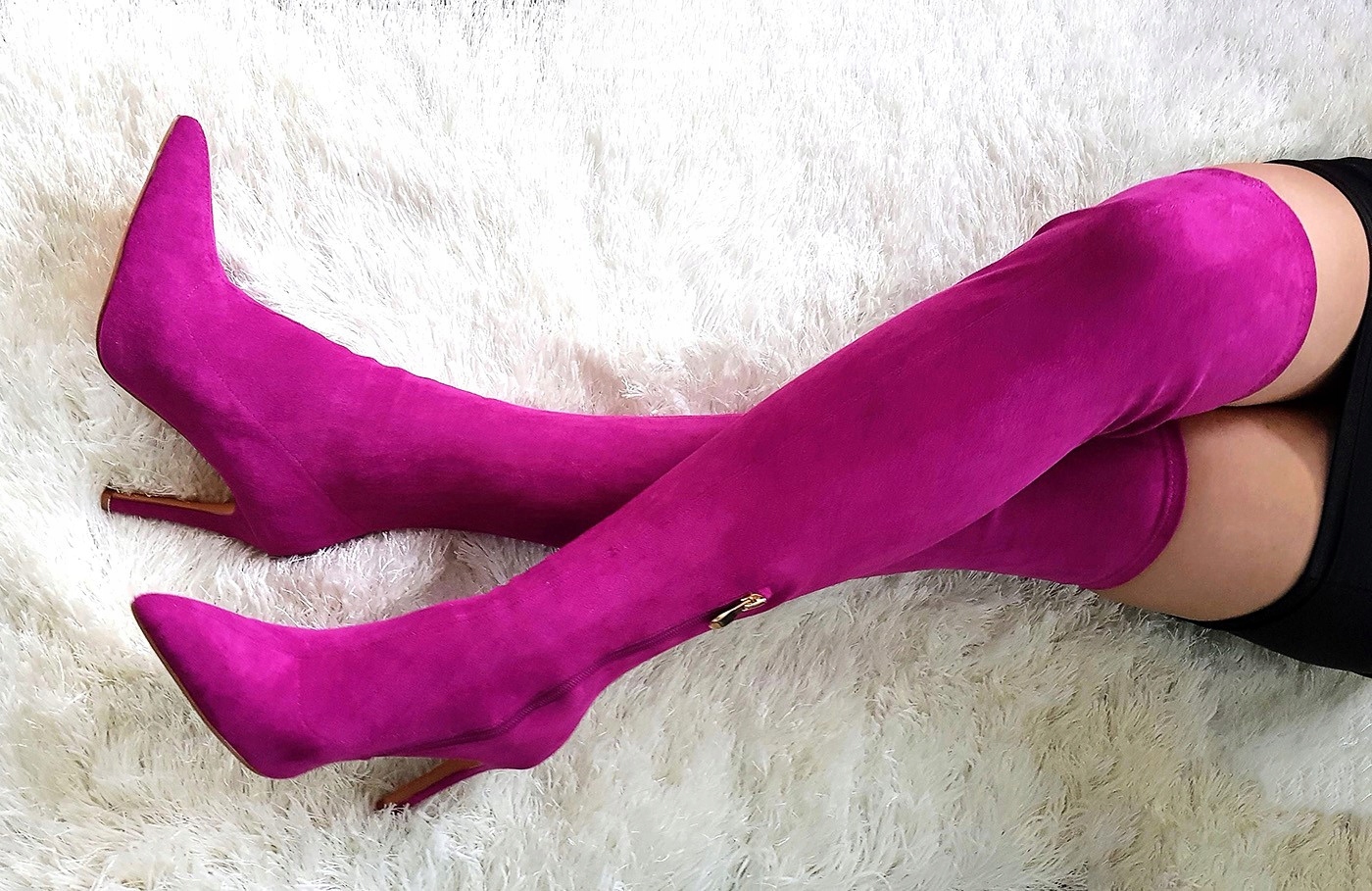 FUKSJA BUTY KOZAKI MUSZKIETERKI ZA KOLANO NA SZPILCE ZAMSZ 36 Kod producenta 623