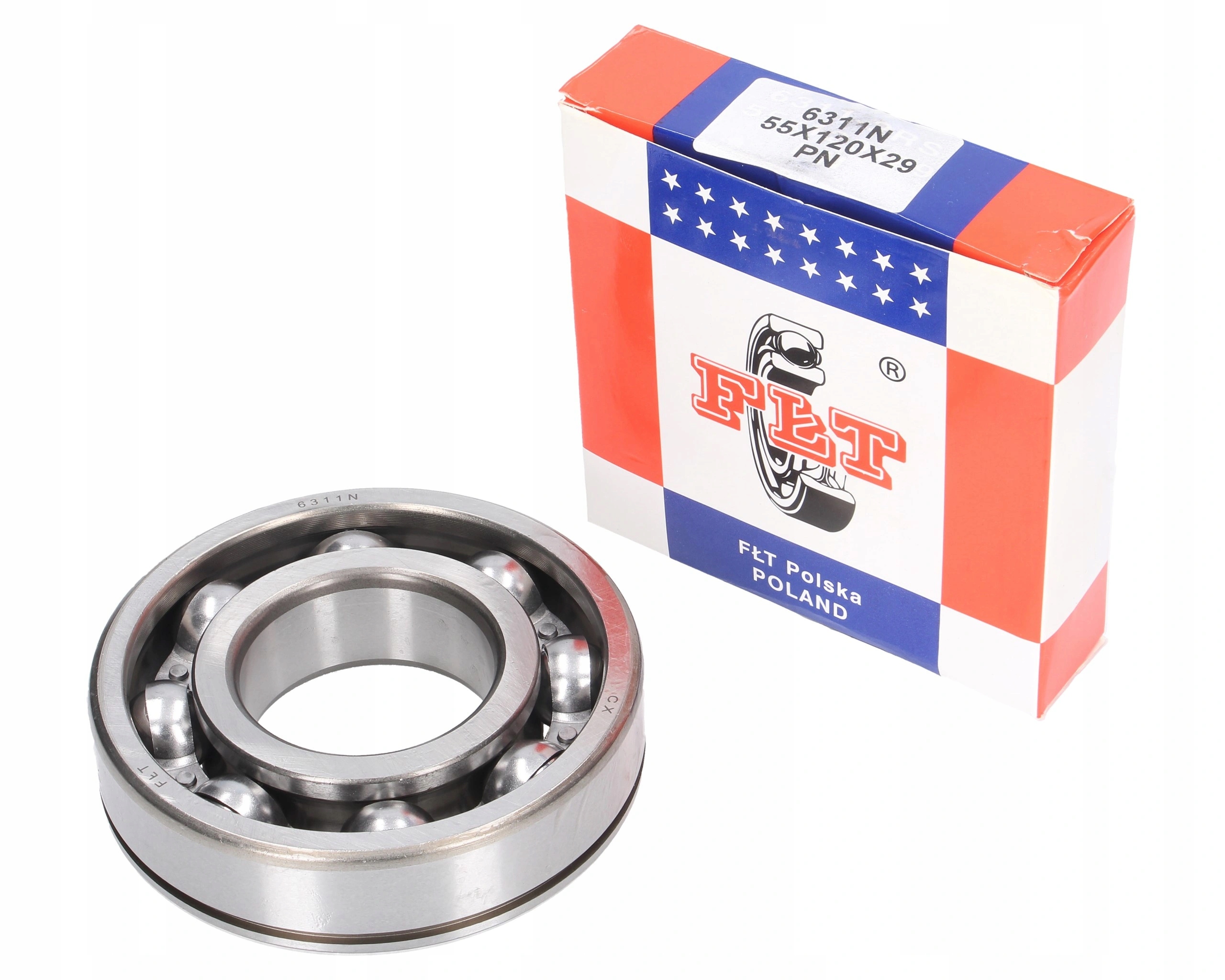 Jednořadé kuličkové ložisko 6311 N 55x120x29 mm Fłt