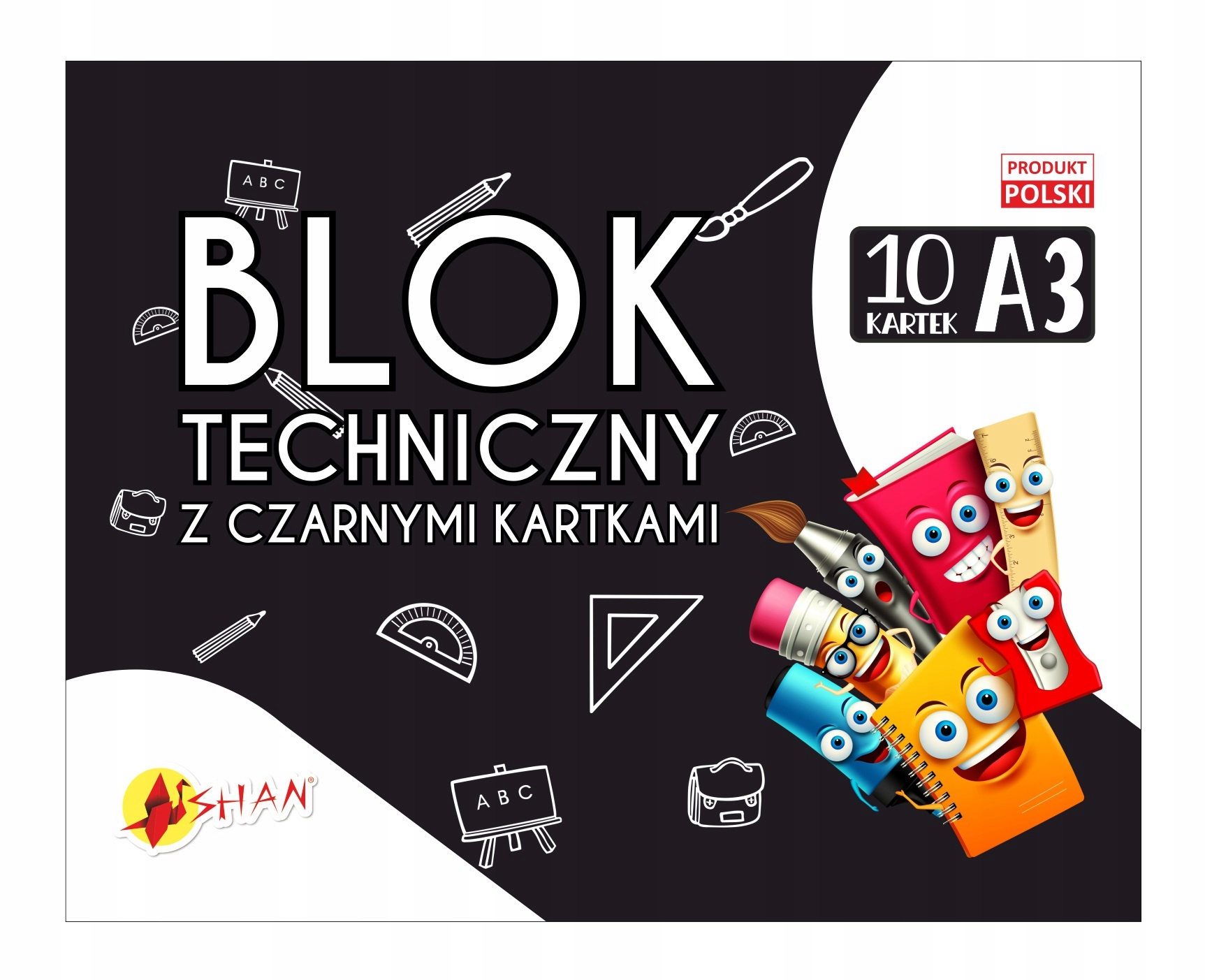 

Blok techniczny z czarnymi kartkami A3