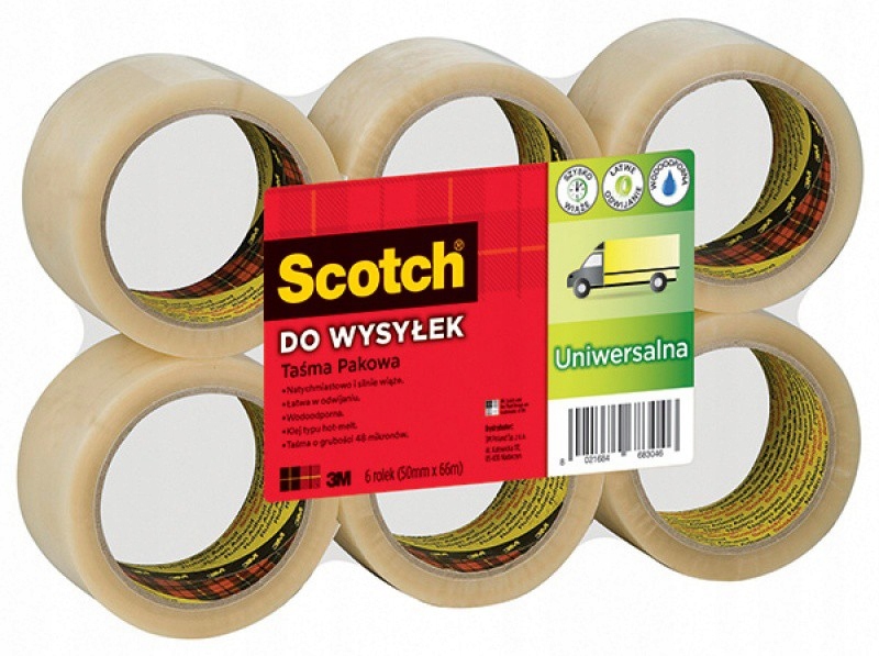 

Taśma pakowa 50 mm x 66 m przezroczysta ,Scotch 3M