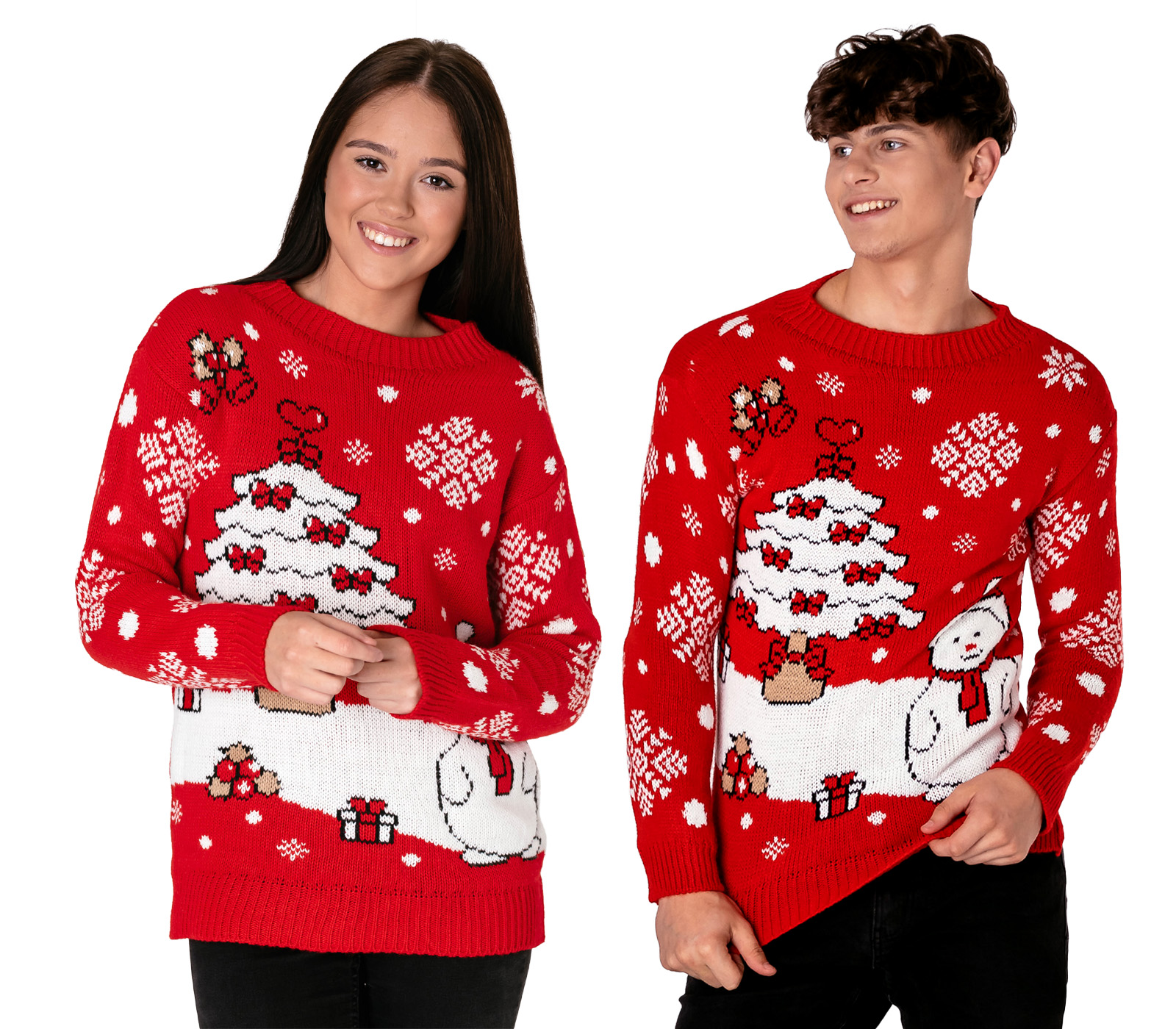 2 Vánoční svetry Vánoční svetr pro páry Rodina Dámský svetr pro muže 956/05