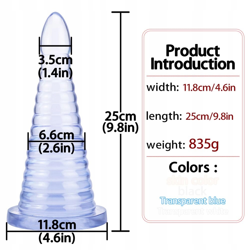 LMGOC Duży Dildo Pagoda 25cm Z Silnym Przyssawką Analny Masażer Prostaty — miniatura 2