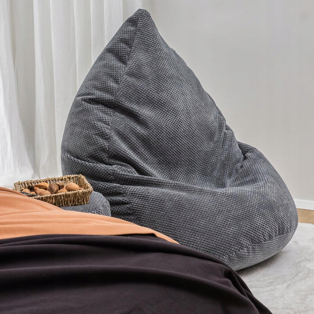 PUFA WOREK SAKO XXXL PREMIUM | MEGA FOTEL PUFY Kod producenta P1 DOT CIEMNOSZRY