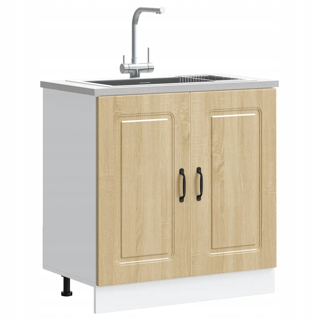 Skříňka pod umyvadlo "Kalmar" dub sonoma 80x46x81,5 cm kompozit Hnědá 85345