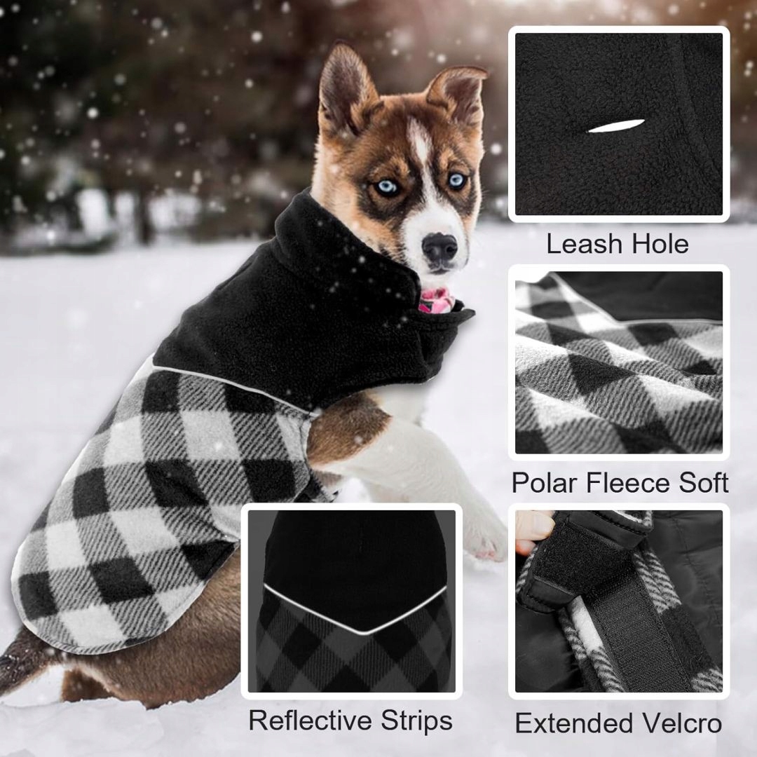 Levně Oboustranná nepromokavá bunda pro psa, velikost M, černá