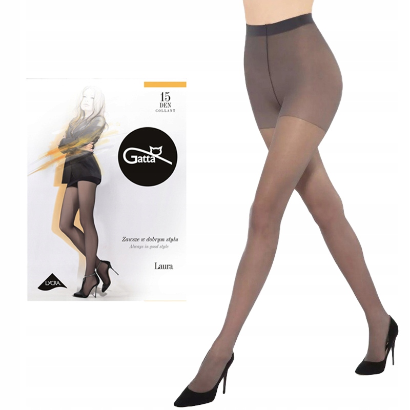 

Rajstopy Gatta Laura 15 den lycra 3-M Fumo