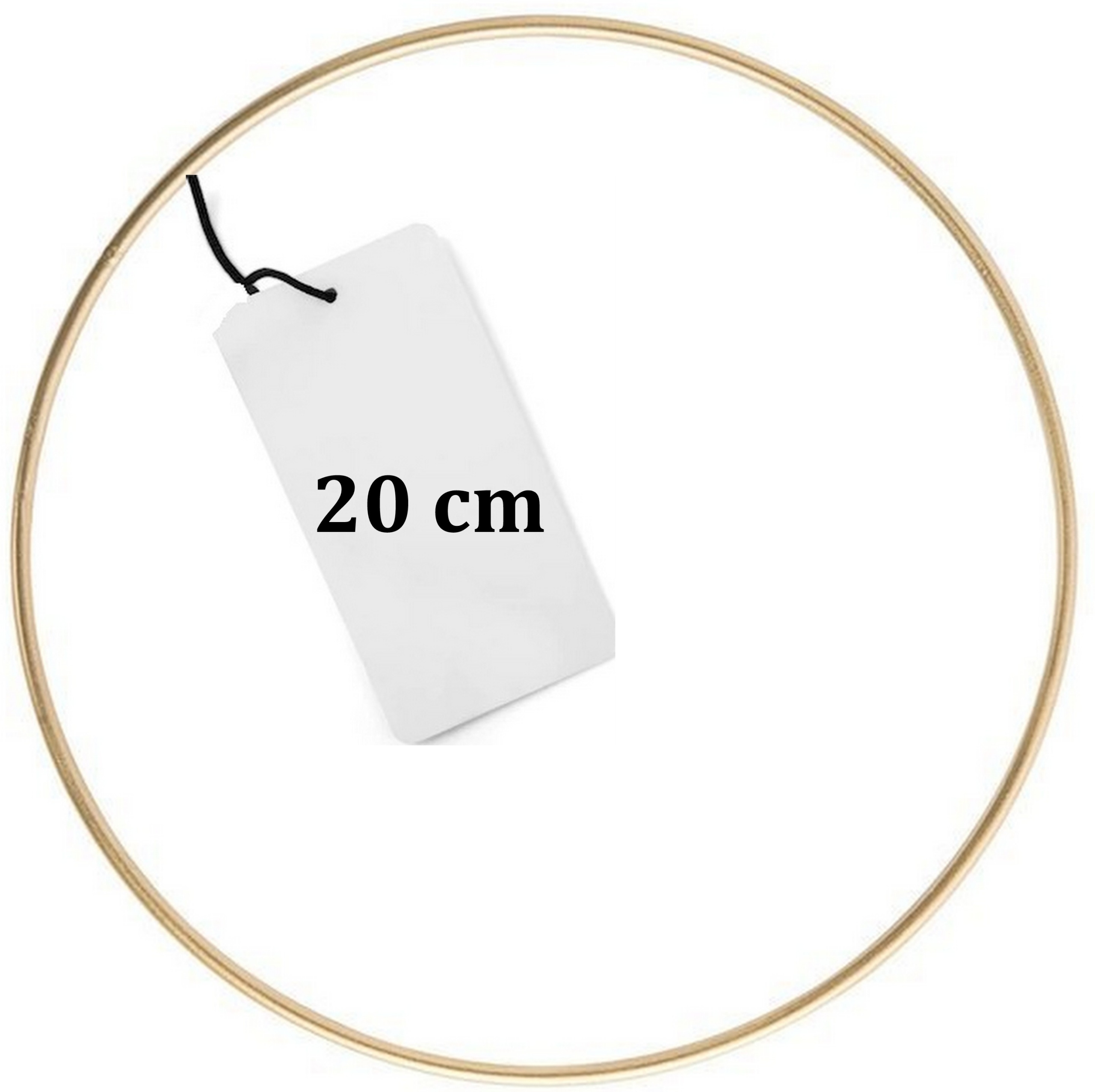 Złota Metalowa Obręcz do łapacza snów Makramy 20cm