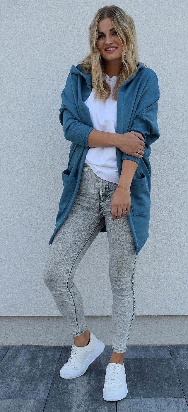 bluza M.ASCH-Be original Cardigan Oversize Blue