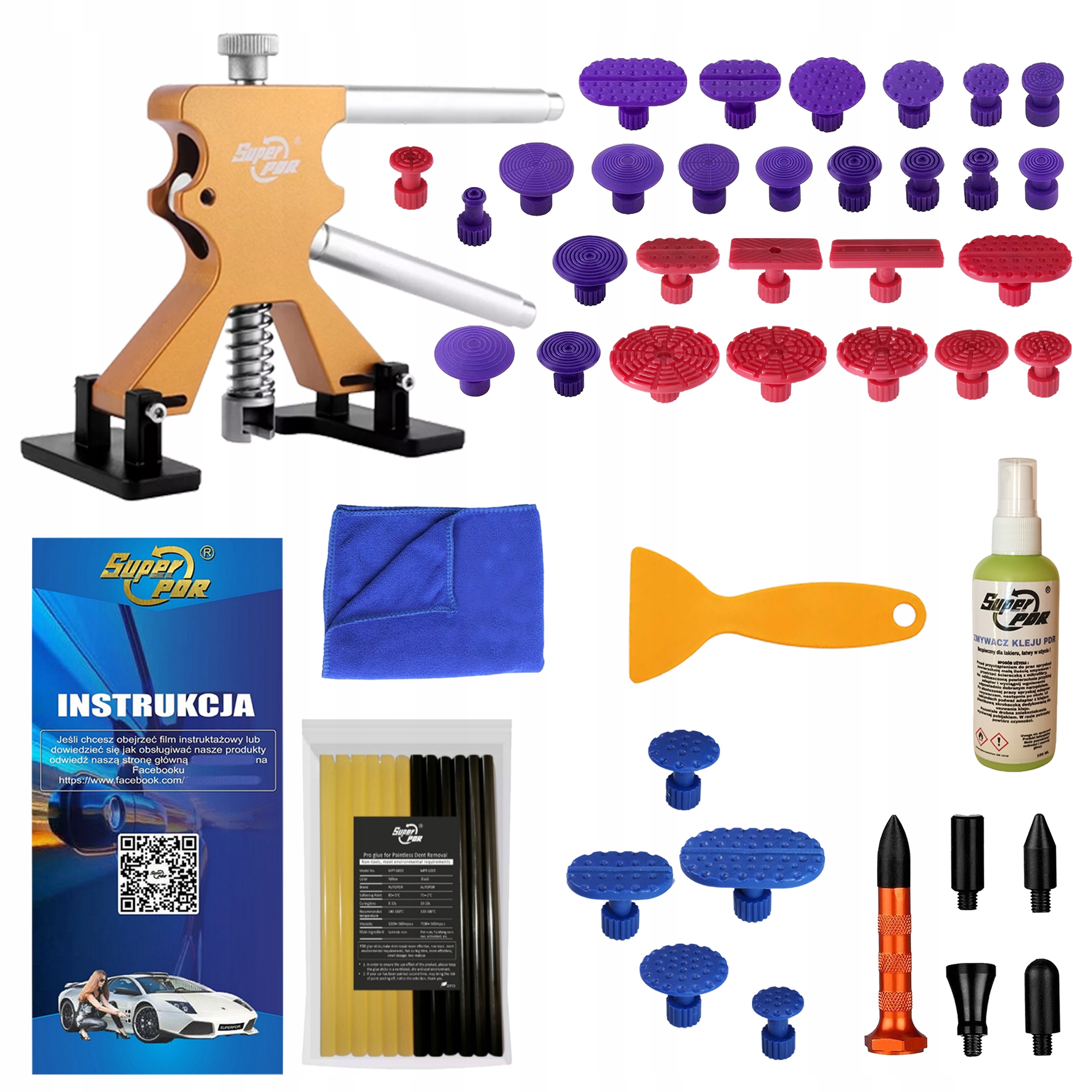 Puller Pdr lepidlo houbičky odstraňovač Sada