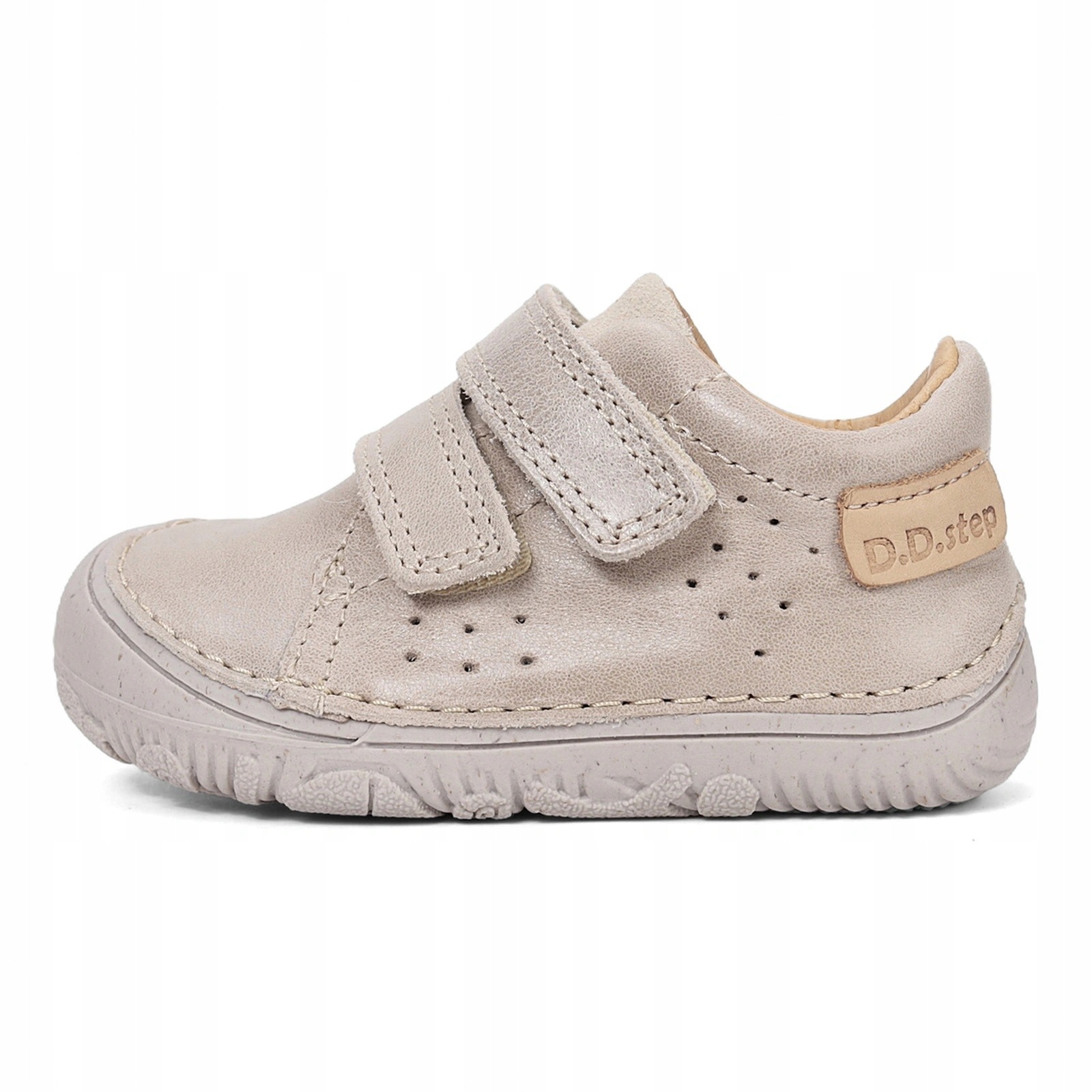 Półbuty barefoot skórzane lekkie na rzepy dziecięce DD Step S073 Cream 24