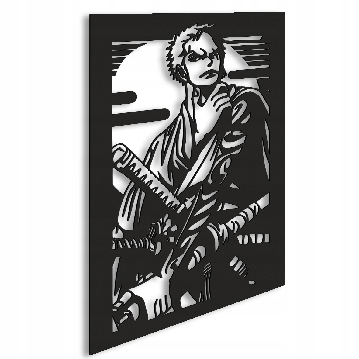 Roronoa Zoro One Piece Dřevěný 3D obraz Anime