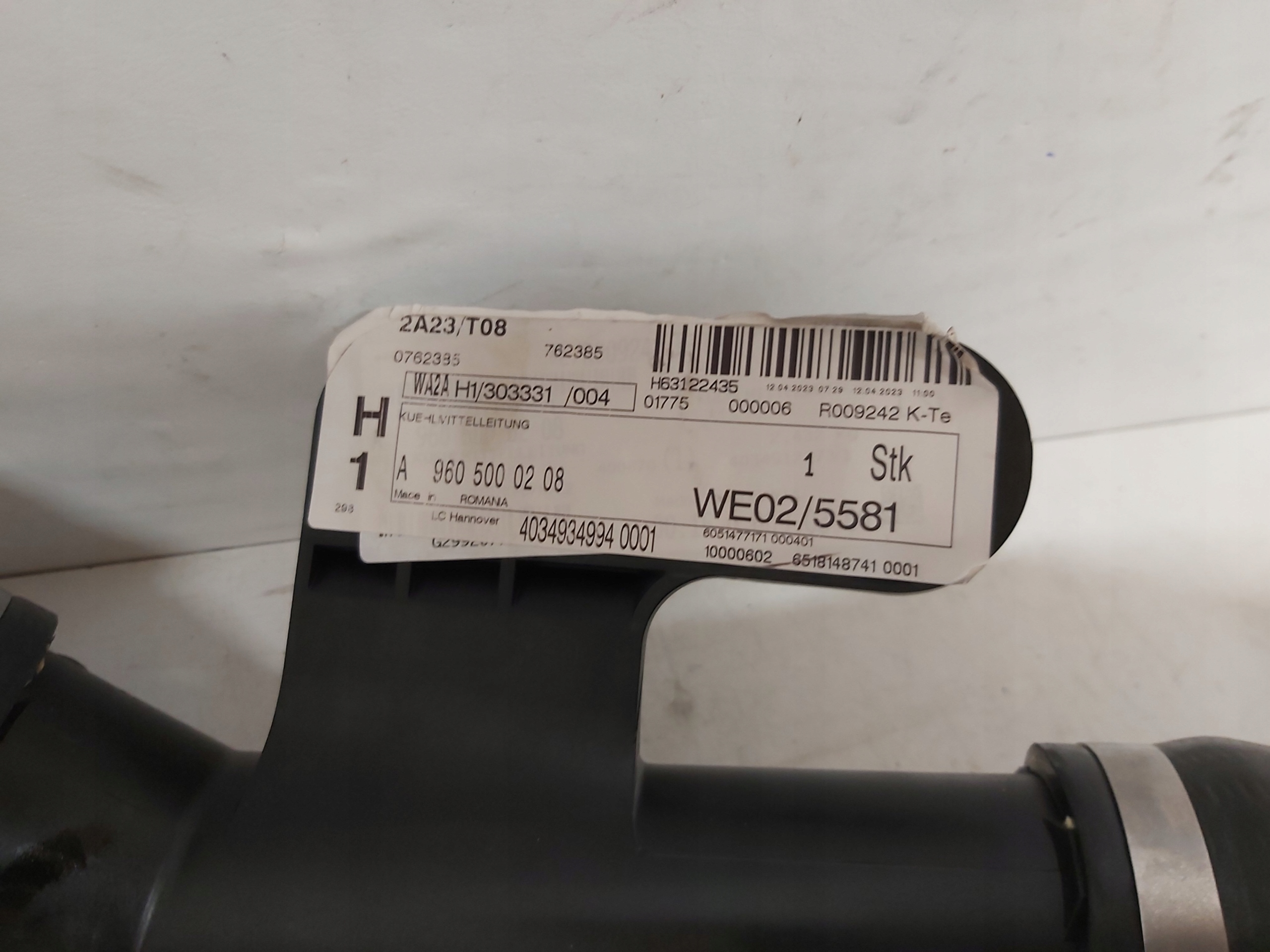 RURA PRZEWÓD MERCEDES ACTROS MP4 A9605000208 Numer katalogowy części A9605000208