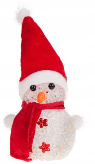 BAŁWANEK LED AKRYLOWY ŚWIECĄCY OZDOBNA ŚWIĄTECZNA