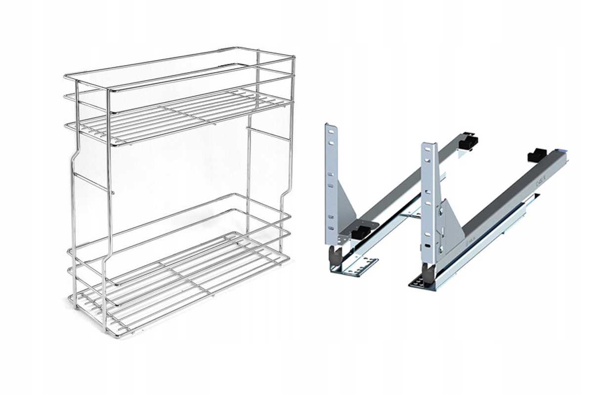 Cargo do spodnej skrinky 25 cm 250 Efekt Chrom 2p tichý zatvárač Rejs s plným výsuvom