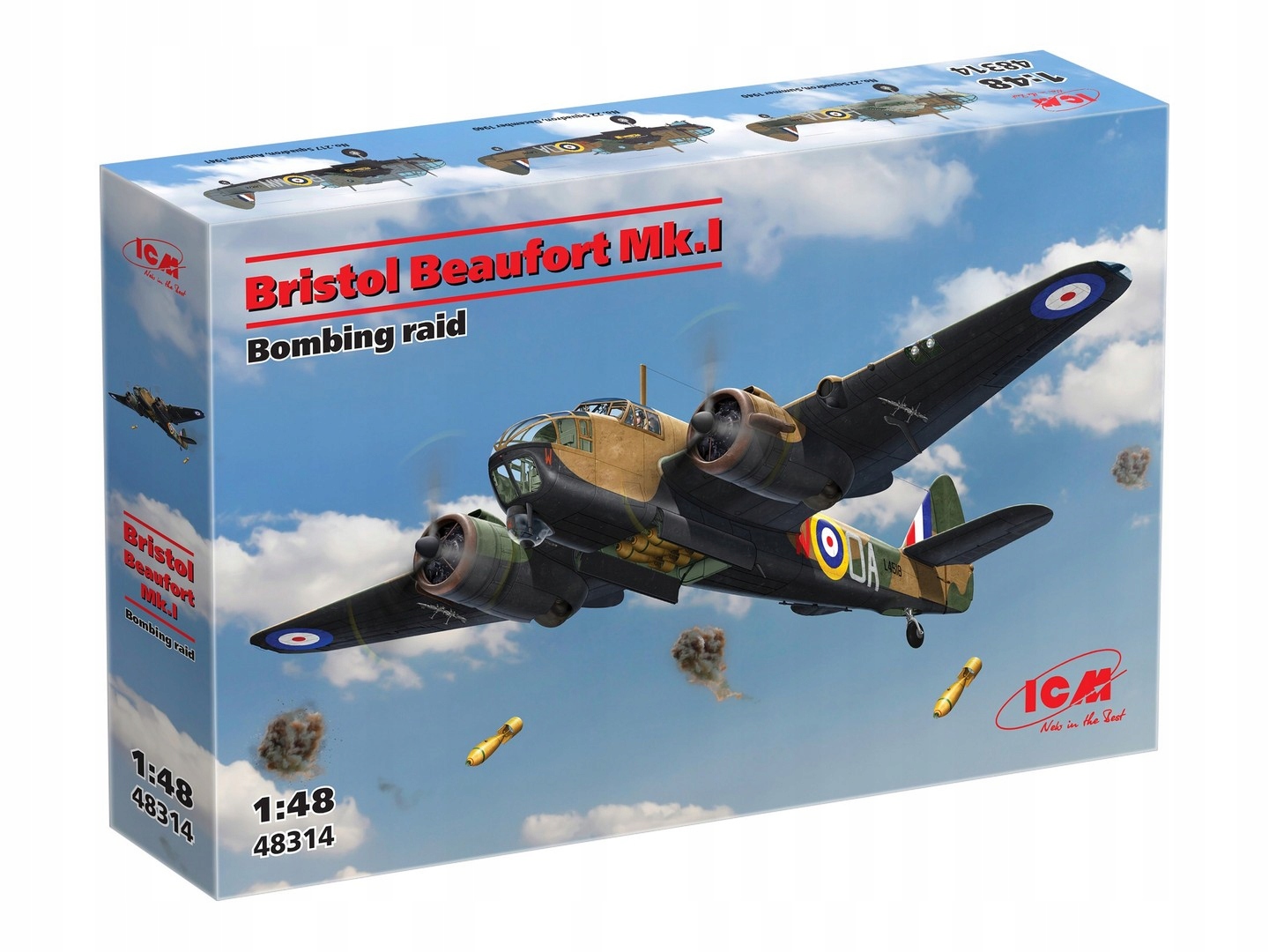 Letadlo Bristol Beaufort Mk.I Bombing raid model 48314 ICM