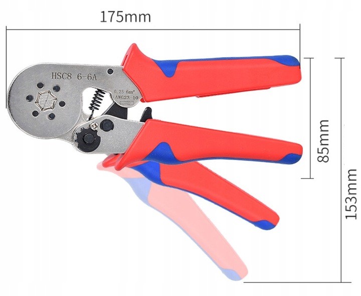 ZACISKARKA PRASKA do tulejek kablowych SZEŚCIOKĄTNA kabli konektorów MOCNA Kod producenta ZTA-AEX