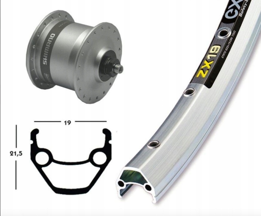 Kolo 26" Exal Zx19 Shimano Dh-c3000-3n-qr