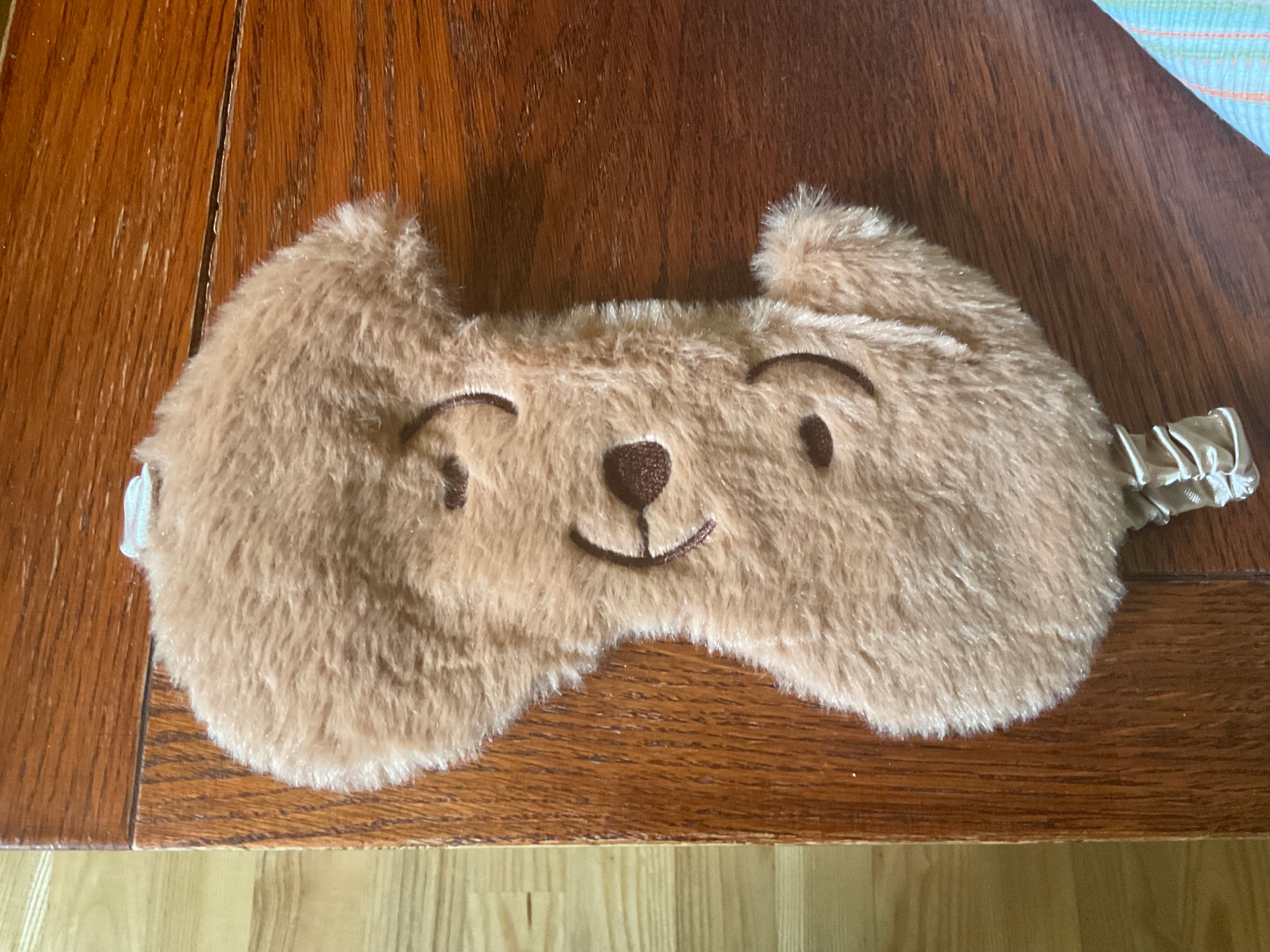 OPASKA na oczy MASKA do SPANIA SNU RELAKSU MASECZKA miś misiek misio plusz Kolor brązowy