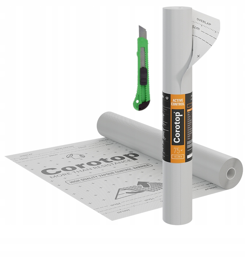 Corotop Aktivní Parobloková Fólie Aktivní Membrána 37,5 m² Odolná Certifikát