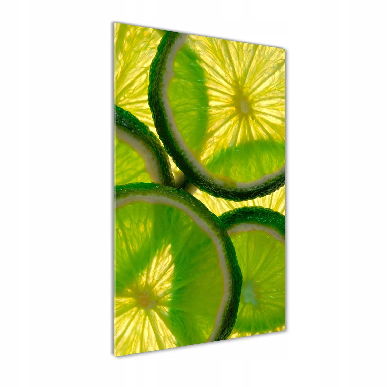

Foto obraz szkło akrylowe Plastry limonki 50x100cm