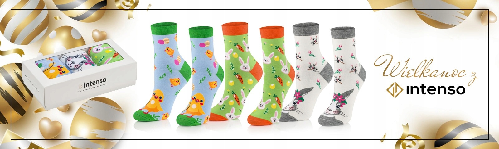 SKARPETKI DAMSKIE WIELKANOCNE 3-PAK PREZENT 35-37 Liczba sztuk w zestawie 3
