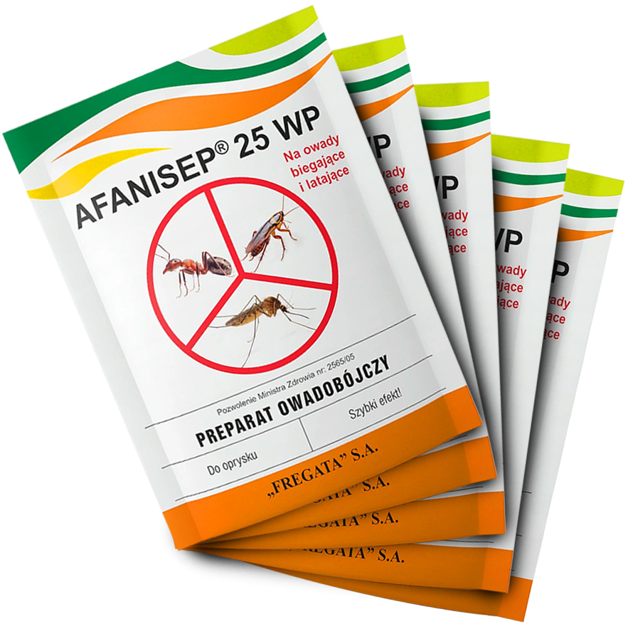 Afanisep Permetryna Oprysk Proszek Na Kleszcze Komary Muchy Pchły (5 Szt)