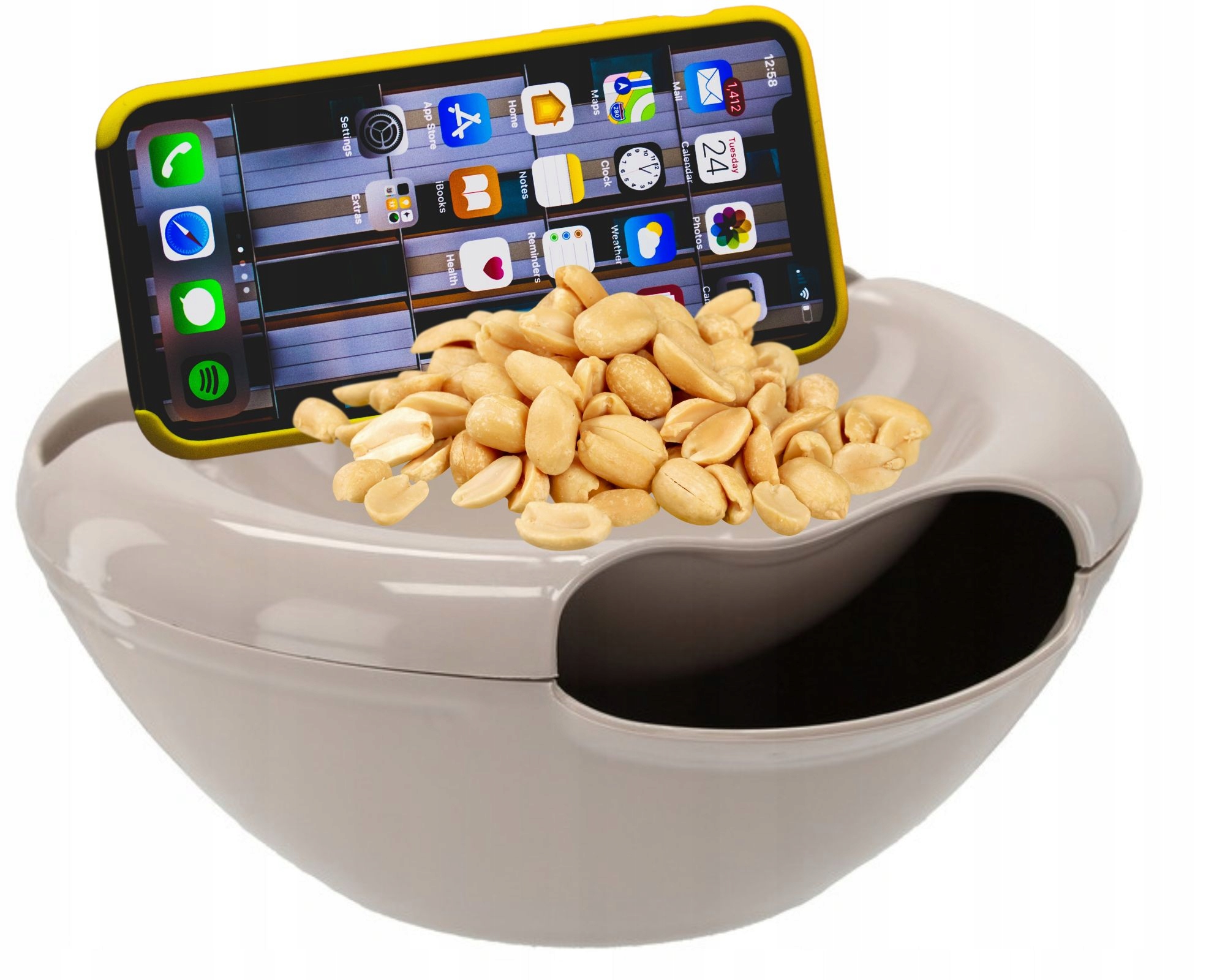 

Pojemnik Miska Na Przekąski Z Uchwytem Na Telefon