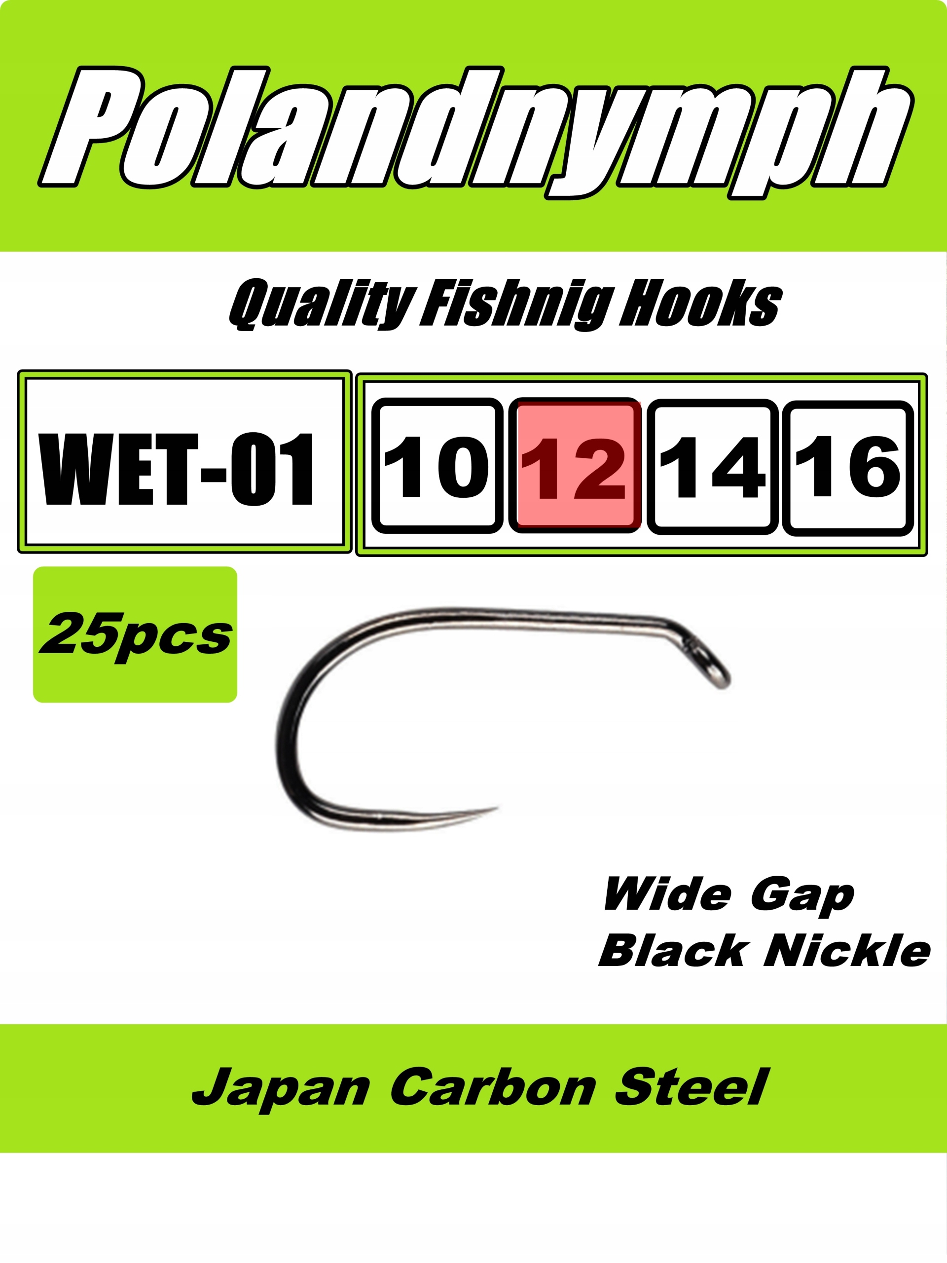 Haczyki Wet Fly 12# 25 sztuk