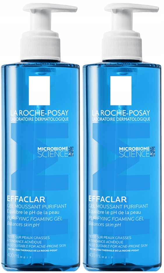 La Roche Effaclar żel oczyszczający do mycia twarzy 2x400 ml