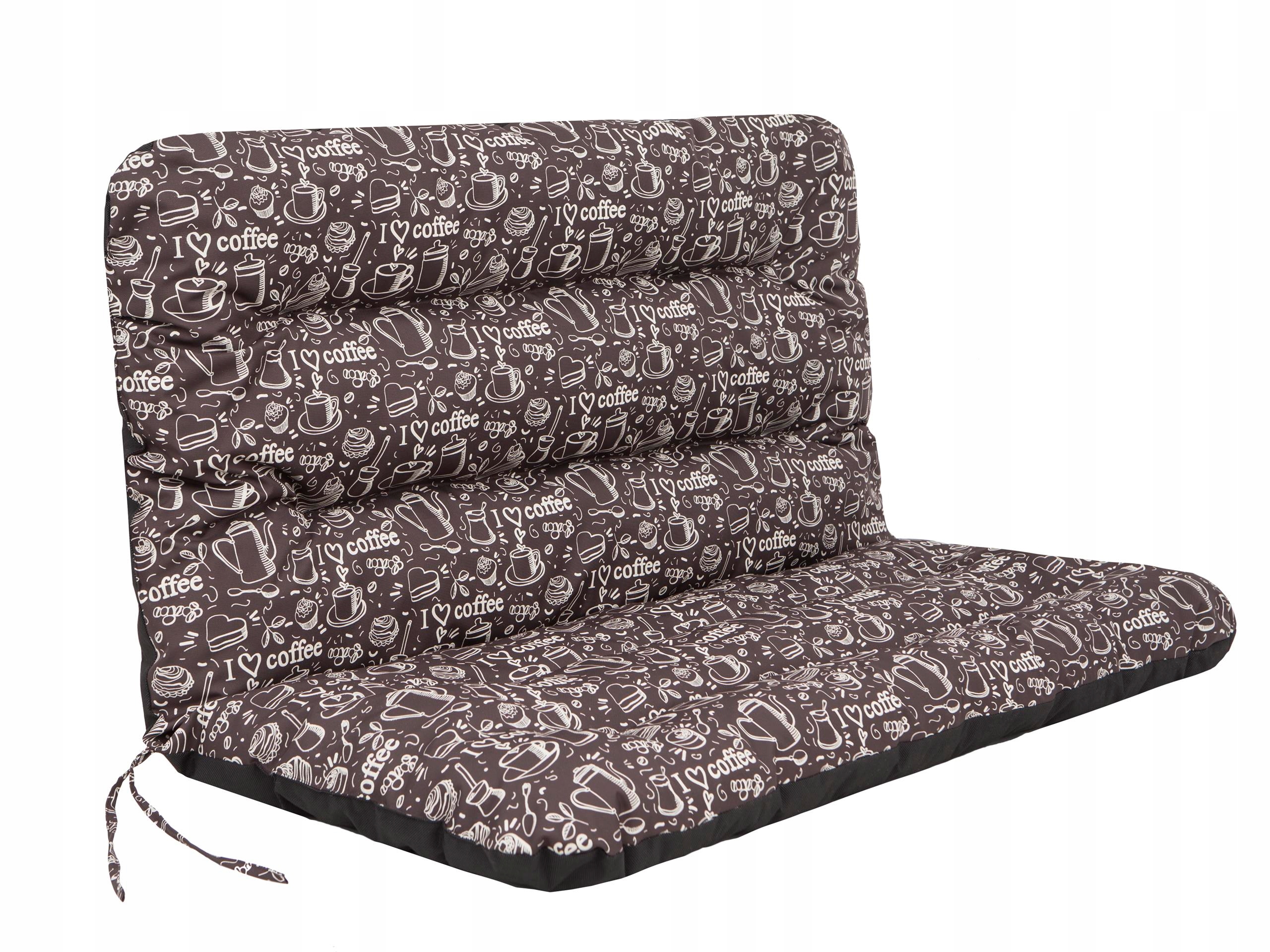 Polštář na zahradní houpačku s opěradlem, voděodolný na lavičku, 120 x 110 cm