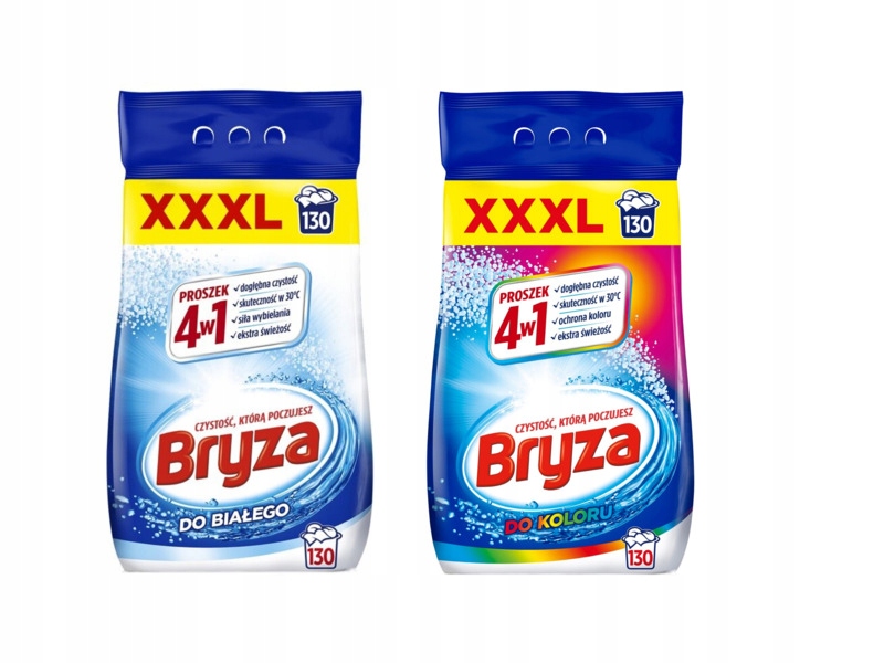 Proszek do prania Bryza 4w1 White 8.45 kg Proszek Bryza 4w1 Color 8.45 kg