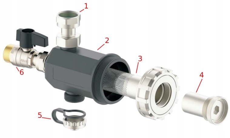 FILTR MAGNETYCZNY SEPARATOR ZANIECZYSZCZEŃ ODMULNIK INSTALACJI C.O 3/4 DN20 Maksymalne ciśnienie robocze 3 MPa