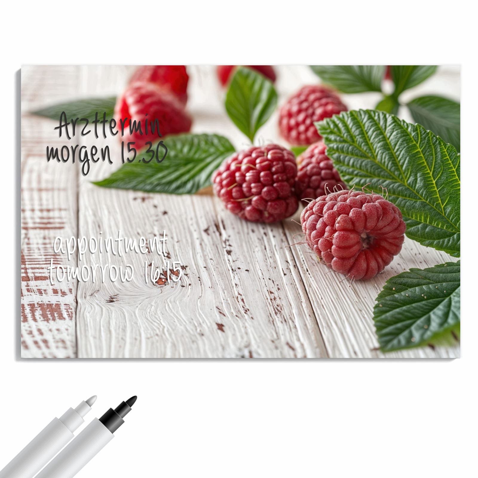 Magnetická tabule Maliny Dřevěný stůl 60 × 40 cm