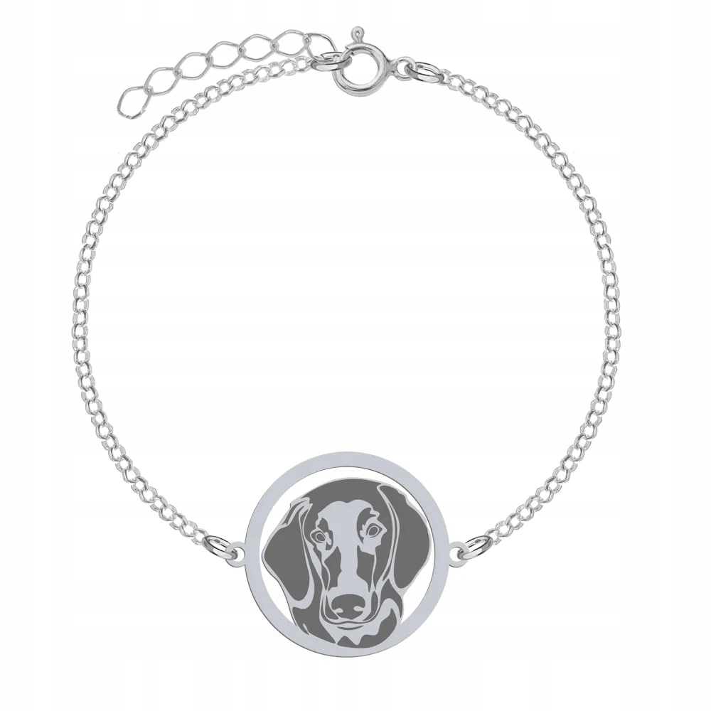 Stříbrný náramek s plochým ponořeným retrívrem 925 Šperky Gravírování Bonus