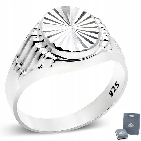 

Sygnet Srebrny Męski 925+TOREBKA+PUDEŁKO SY4
