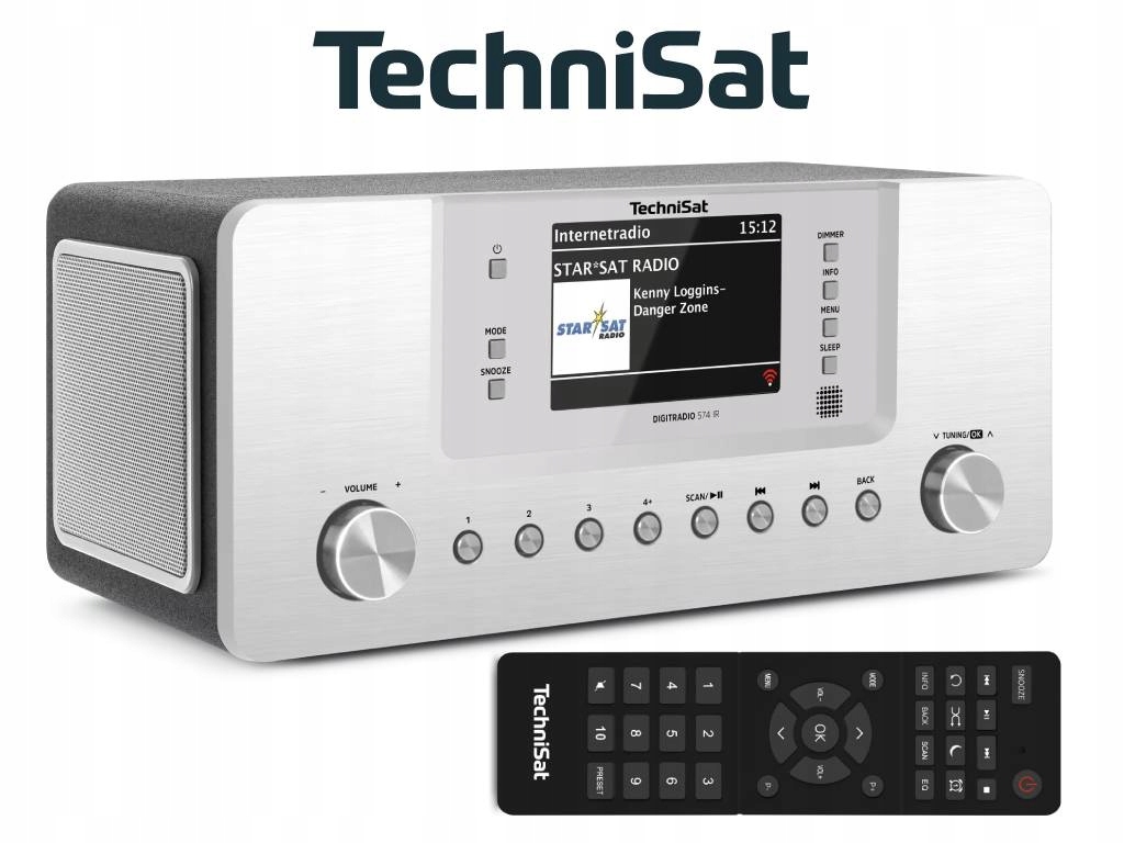 Radio internetowe Fm Dab+ TechniSat Digitradio 574 Ir Dab+ Fm Bt srebrne