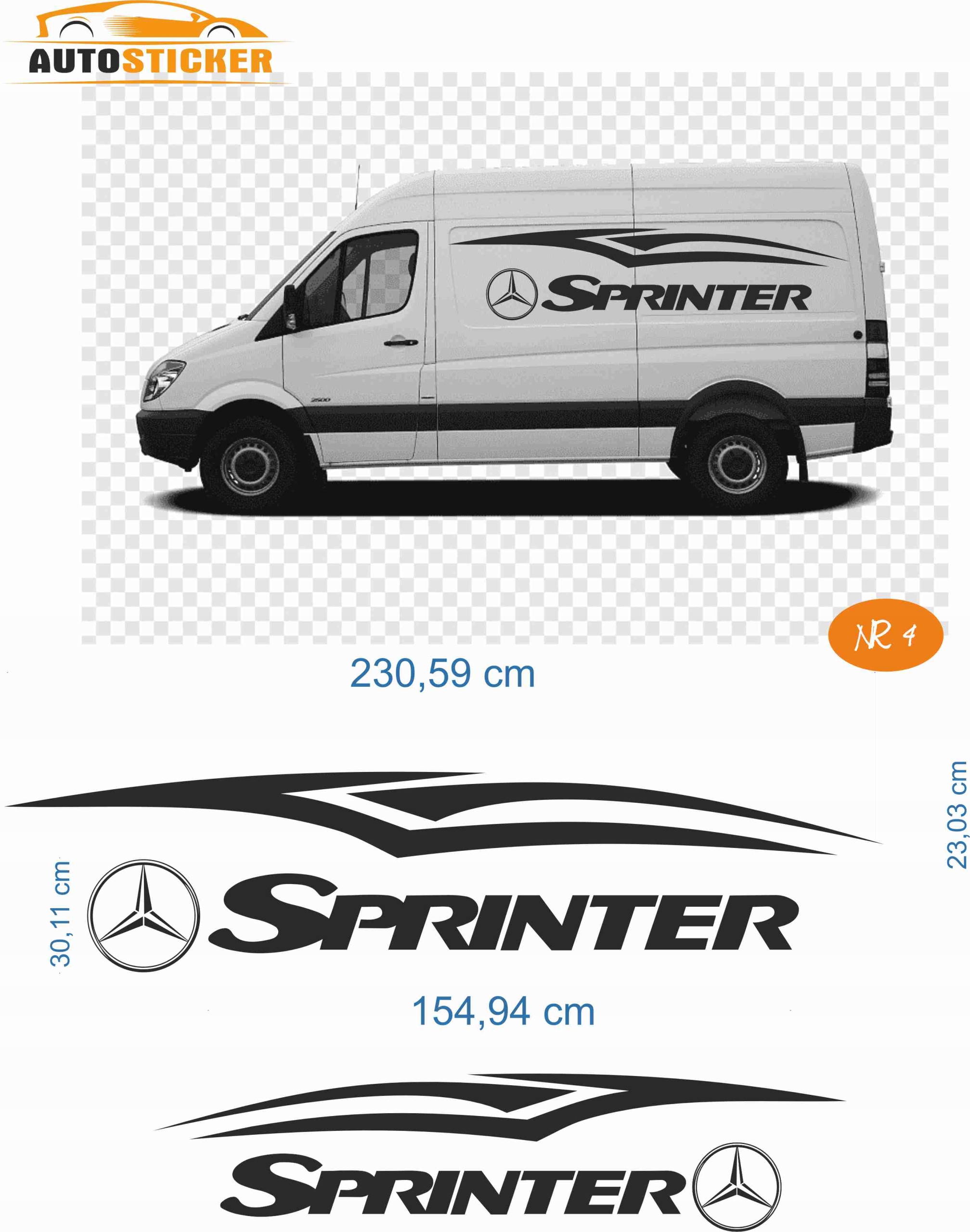 NAKLEJKA NAKLEJKI OKLEINA WLEP BUS MERCEDES SPRINTER MODEL 04