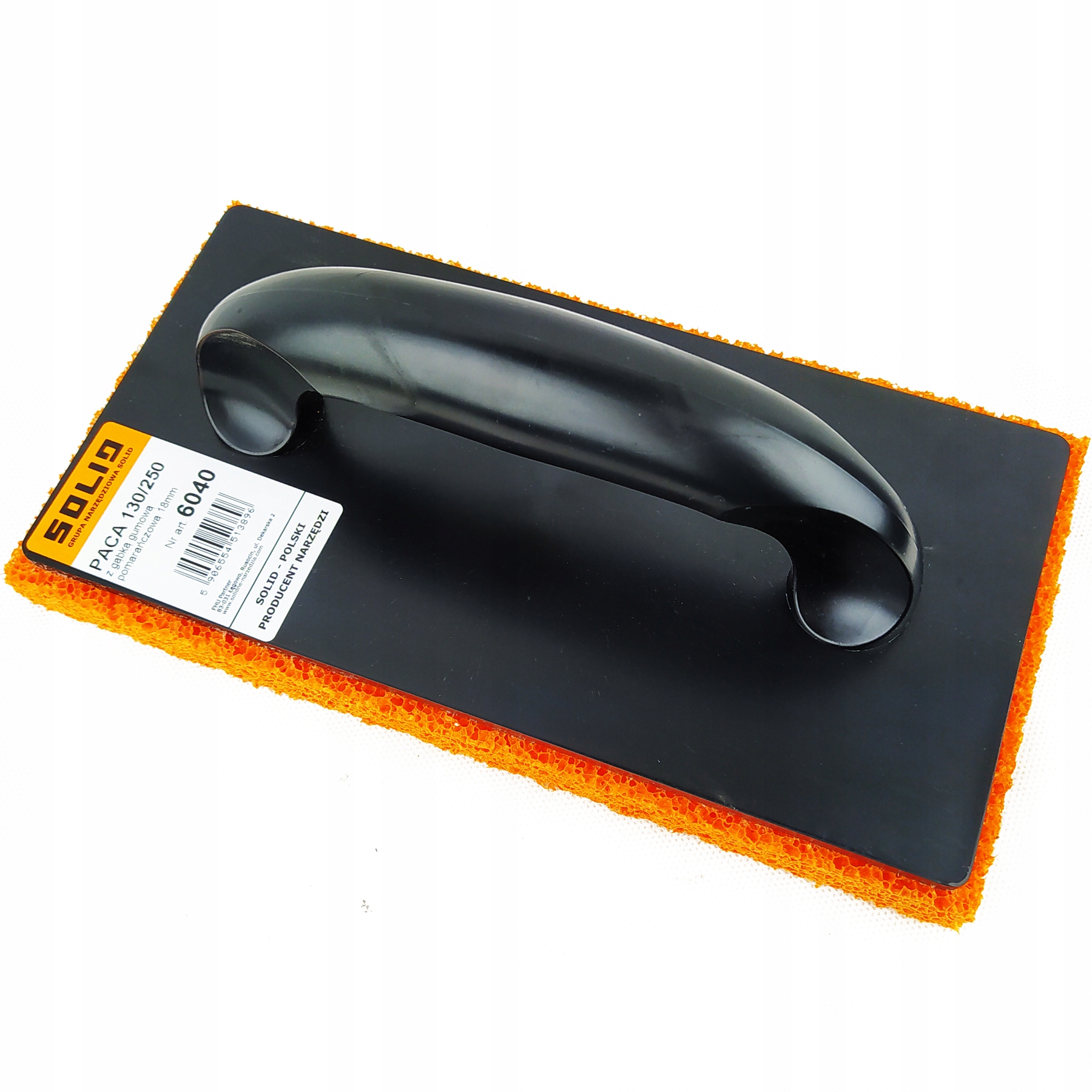 PACA DO GŁADZI 130X250MM Z GĄBKĄ 18MM SOLID 6040