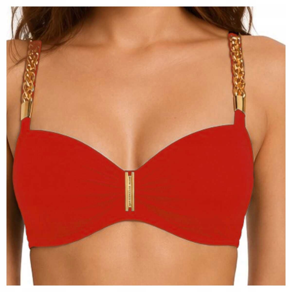 Self Plavková podprsenka push up podprsenka Luxelle1-BRA 6 červená 65D
